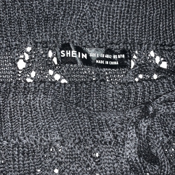 SHEIN Black Knit Drawstring Waist Cover Up Pants | Size L - Picture 4 of 4